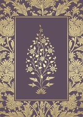wedding card design, paisley floral pattern , India  © SIRIUS*