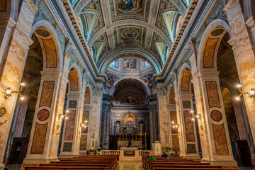 Naklejka premium Montalto delle Marche. The Co-Cathedral of Santa Maria Assunta and San Vito