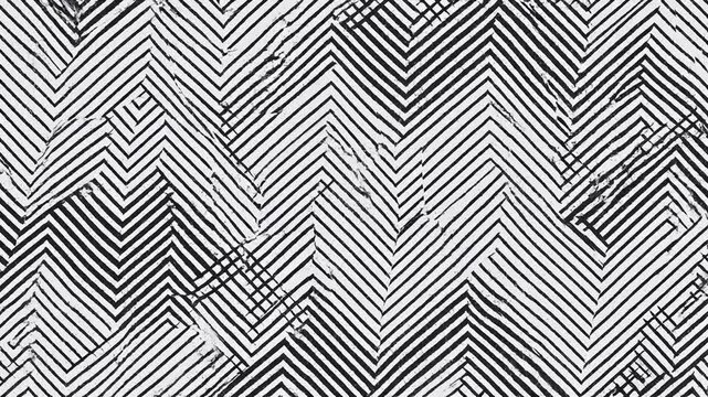 Intricate dense black and white geometric zigzag background