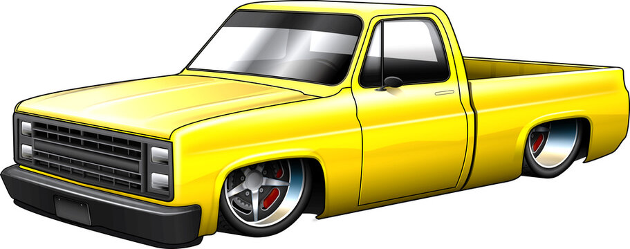 1980s Lowrider SWB Truck Transparent PNG Square Body