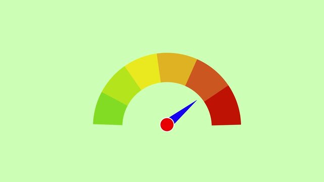 Risk Level Measuring animation. Motion graphics of mater level concept. on a transparent background 4k animation video