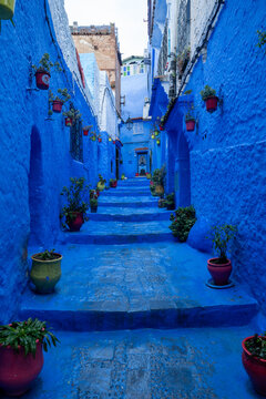 Blue Medina Alley - Chefchaouen, Morocco