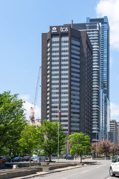 
Toronto, Ontario, Canada - May 19, 2022: Tata Consultancy Services (TCS) Canada office in Zurich Centre on University Avenue in Downtown Toronto, Ontario, Canada. TCS is an Indian multinational infor