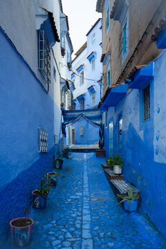 Blue Medina Alley - Chefchaouen, Morocco