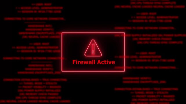 Red Exclamation Mark Warning Symbol data breach alert Neon Sign. Digital glitch effect overlaying a red warning sign within a code editor displaying C++ syntax