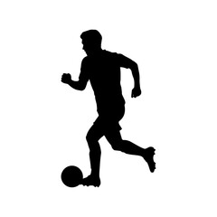 Obraz premium football player silhouette