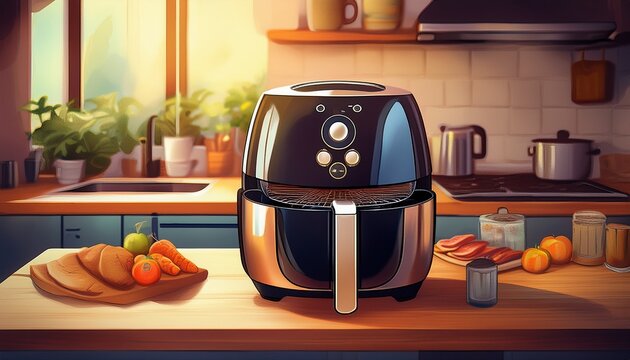 air fryer in a kitchen generative ai