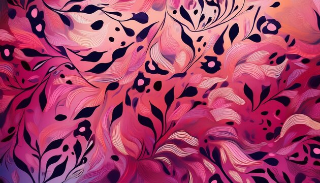 pink background full leopard pattern