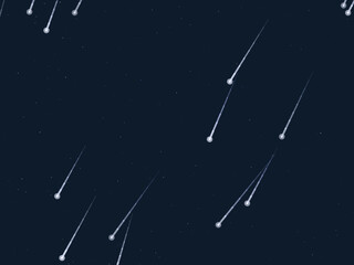Streaking Meteors Space Cosmic Night Design © iushakovsky