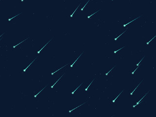 Falling Stars Comet Trails Dark Sky Pattern © iushakovsky