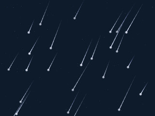 Bright Meteor Streaks Space Astronomy Background © iushakovsky