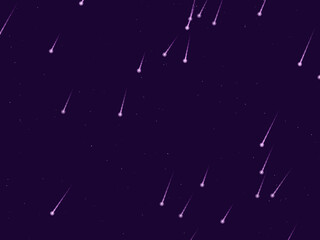 Dramatic Meteor Shower Starfield Vector Background © iushakovsky