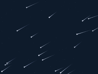 Bright Meteor Streaks Space Astronomy Background © iushakovsky