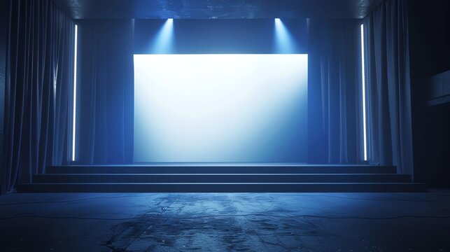 Blank screen for graphic on the stage
