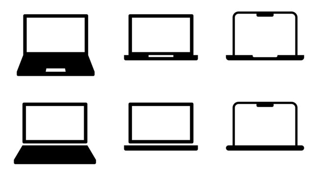 ノートパソコン・パソコンのアイコンイラスト