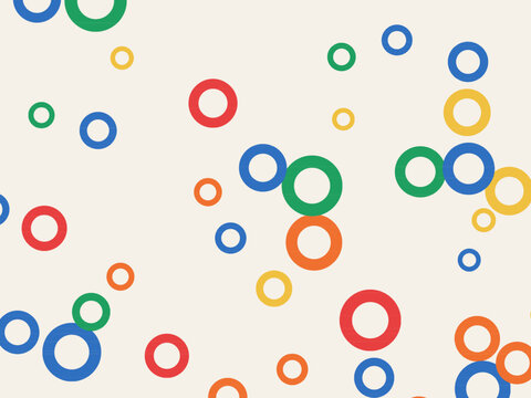 Thick Circle Rings Bold Colorful Design
