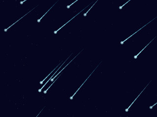 Bright Meteor Streaks Space Astronomy Background © iushakovsky