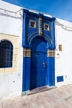 Blue Doorway in Kasbah Oudaya - Rabat, Morocco