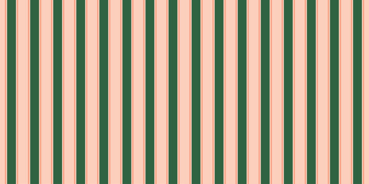 Vertical stripe pattern in deep green and blush tones delivers refined seamless background with timeless elegance, ideal for fabric collections, packaging projects, branding and interior decor