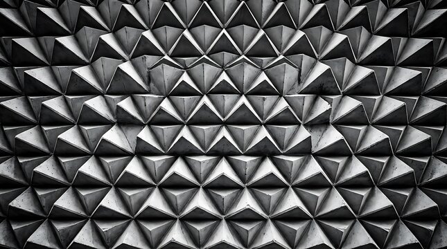 Monochromatic geometric pyramid pattern abstract texture background