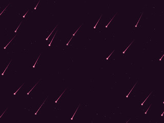 Streaking Meteors Space Cosmic Night Design © iushakovsky