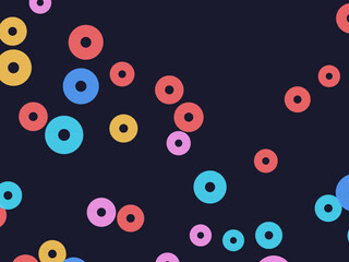 Fototapeta premium Colorful Ring Dots Minimal Geometric Design