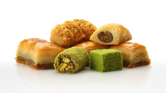 Assortment of Turkish Baklava Desserts