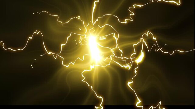 Flash FX animation with powerful lightning strikes, thunder energy bursts, glowing plasma arcs, hand drawn anime sparks, cartoon explosion overlay, alpha channel VFX on black background 4k