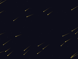 Streaking Meteors Space Cosmic Night Design © iushakovsky