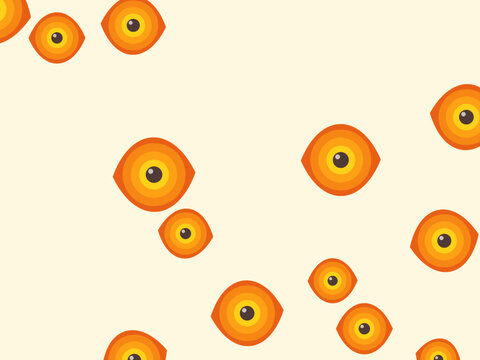 Mediterranean Evil Eye Scattered Vector Design