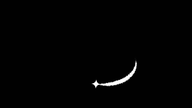 Magic Star Shimmering Particle Trail Rotating in Circular Path with Grainy Dust Sparkles for Fantasy Overlay Effect