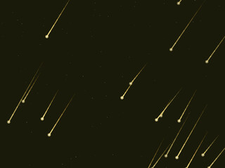 Bright Meteor Streaks Space Astronomy Background © iushakovsky