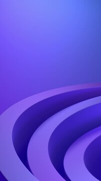 Abstract background of purple and blue colored rotating circles, vertical 4k seamless looped 3d animation