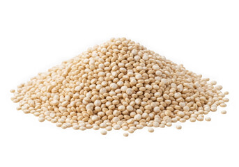 Fototapeta premium Pile of light brown quinoa grains isolated on transparent background