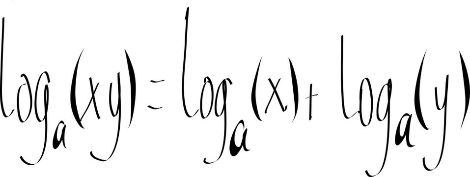 Logarithm Product Rule Showing Log Base a of xy Equals Sum of Individual Logarithms in Clean Math Typography