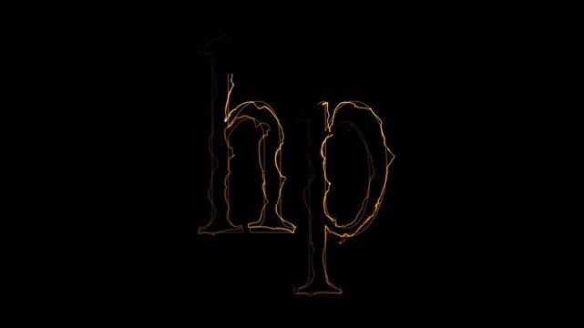 Glowing RD Letter Logo Style Animation on Black Background
