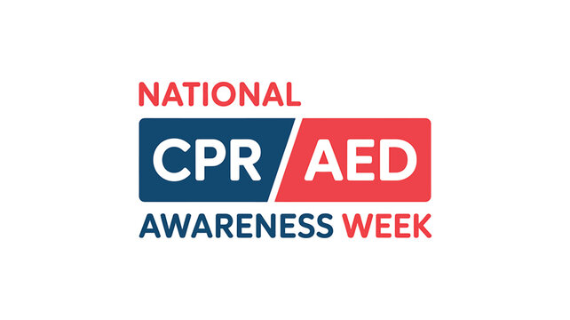 Colorful logo design for national CPR and AED awareness week campaign