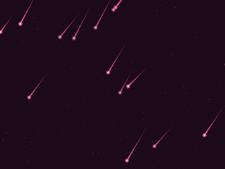 Bright Meteor Streaks Space Astronomy Background © iushakovsky