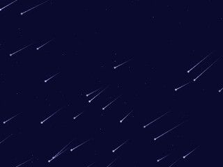Dramatic Meteor Shower Starfield Vector Background © iushakovsky