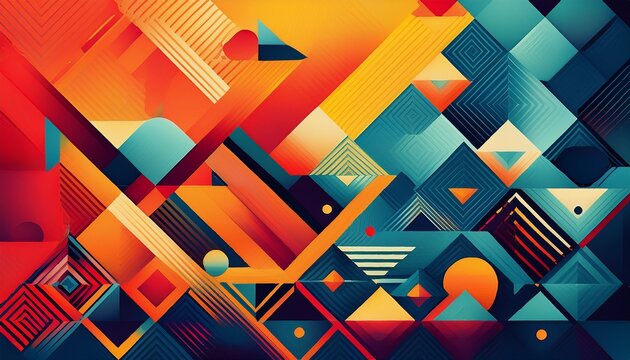 vibrant geometric patterns for creative design projects