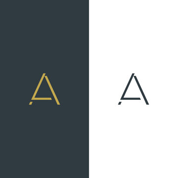 Elegant Letter A Logo Design Minimalist Geometric Monogram.