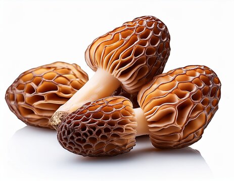 delicious morel mushroom png isolated on white background gourmet ingredient for culinary creations and healthy eating