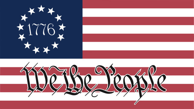 1776 Betsy Ross We the People American Flag svg