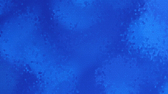 Blue abstract pixelated background with shades of blue and small squares  digital mosaic pattern