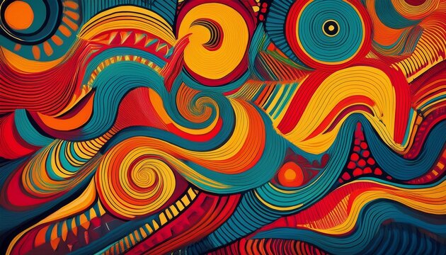 abstract background in colors and patterns for hispanic heritage month