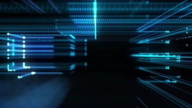 Dynamic futuristic title reveal animation featuring innovation, technology, and future concepts with glitch effects, digital grid motion, and advanced cyber visuals.