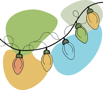Fireflies on a string lights decoration