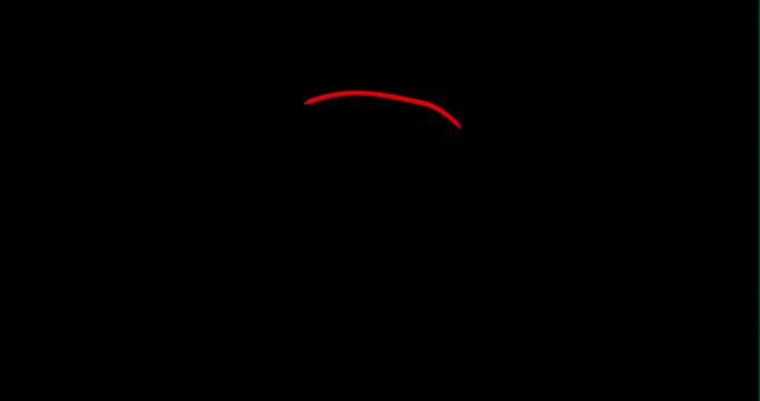 Hand Drawn Red Marker Highlight Pack Circle and Oval Animated Collection