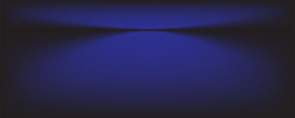 Obraz premium Blue studio room. Limbo light background. Abstract 3d backdrop for product presentation. Minimal wall scene. Showcase, promotion display. Vector