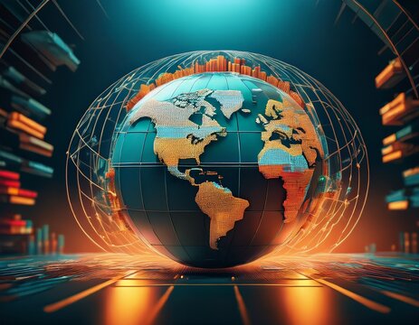 conceptual globe highlighting tariffs and sanctions amid global trade tensions